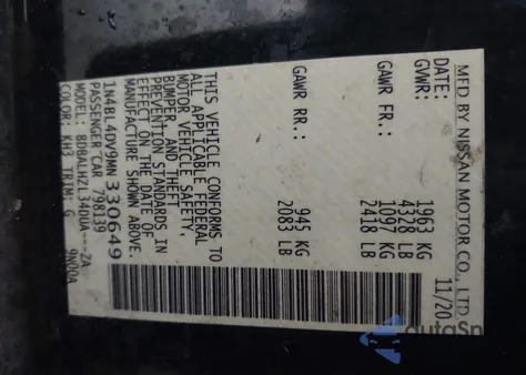 2021 Nissan Altima Sv Fwd z USA, uszkodzony, nr VIN 1N4BL4DV9MN330649